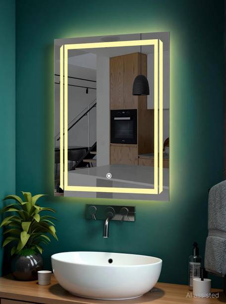 Desireglass Designer LED Mirror with sensor for bathroom 3 Tone Light (18×24) Decorative Mirror