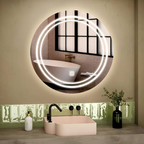 LUPPRA Round Wall Mounting Mirror with Light Size 24X24 inch Bathroom Mirror
