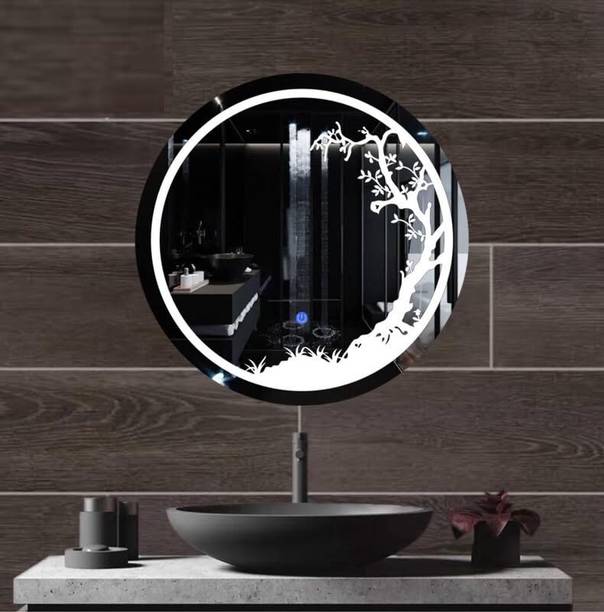 MERKEZI ART MC30 Led Mirror For Wall, Bathroom, Living Room, 3 In 1 Color, 24 x 24 Inch Lighted Mirror