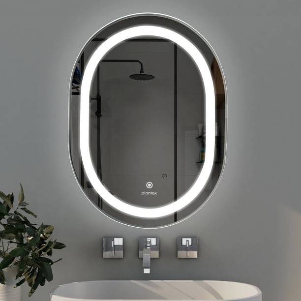 Plantex LED Mirror For Room with Touch Sensor/Designer Mirror for Bathroom(18x24 Inch) Lighted Mirror