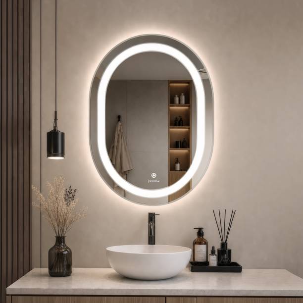 Plantex LED Mirror For Room with Touch Sensor/Designer Mirror for Bathroom(18x24 Inch) Lighted Mirror