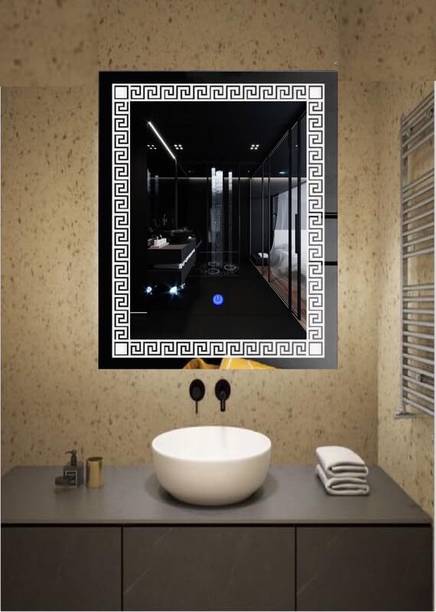 MERKEZI ART Led Mirror For Wall, Bathroom, Living Room, 3 In 1 Color, 24 x 18 Inch MA11 Lighted Mirror