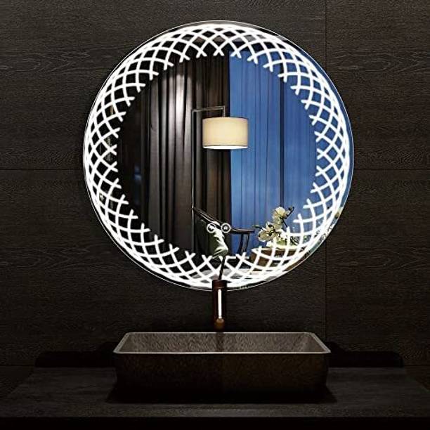 PRINCE ART Led Mirror with Light Bathroom Wall Decor 
Makeup Room 21x21 Inch LT47 Bathroom Mirror