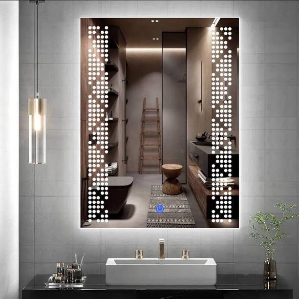 MERKEZI ART MA21 Led Mirror For Wall, Bathroom, Living Room, 3 In 1 Color, 18 x 24 Inch Lighted Mirror