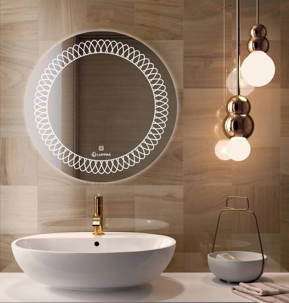 LUPPRA Round Wall Mounting Mirror with Light 24X24 inch Decorative Mirror