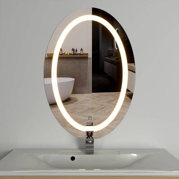 ORIGIN MIRRORS Decorative Triple Light Mirror_04 - 18 x 24 Oval Bathroom Mirror