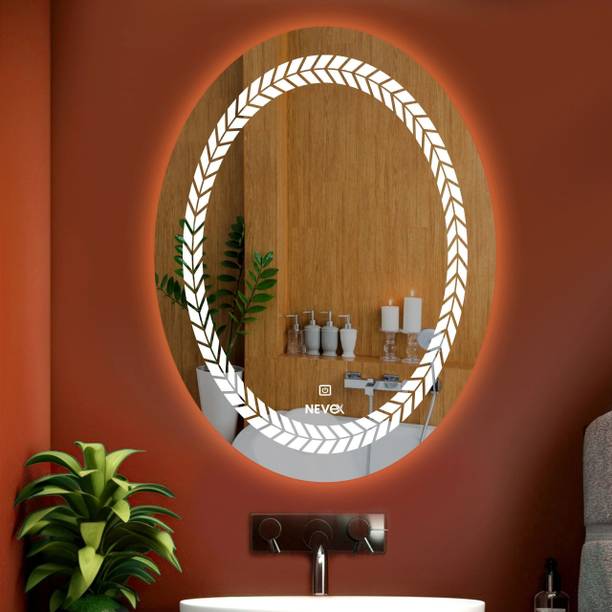 LUPPRA 18X24 inch Oval Wall Mounting Mirror with Light Bathroom Mirror
