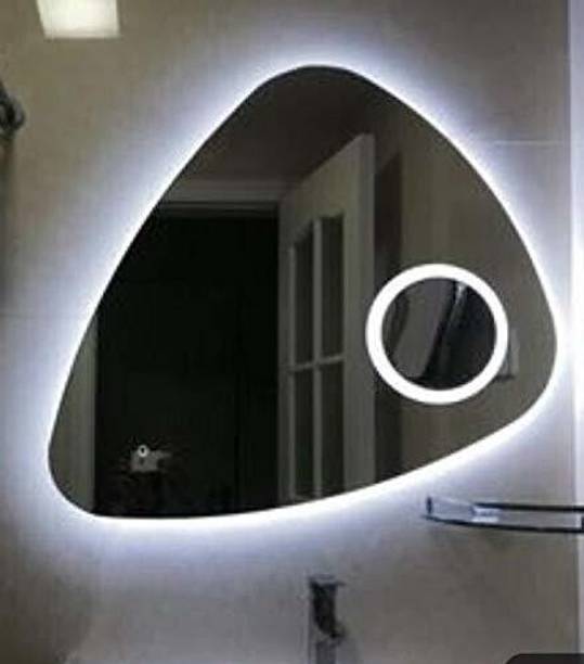 Khushi Decors 21x21 Inch LED Wall Mirror Glass with Touch Sensor Lights for Home Decor HS22 Bathroom Mirror