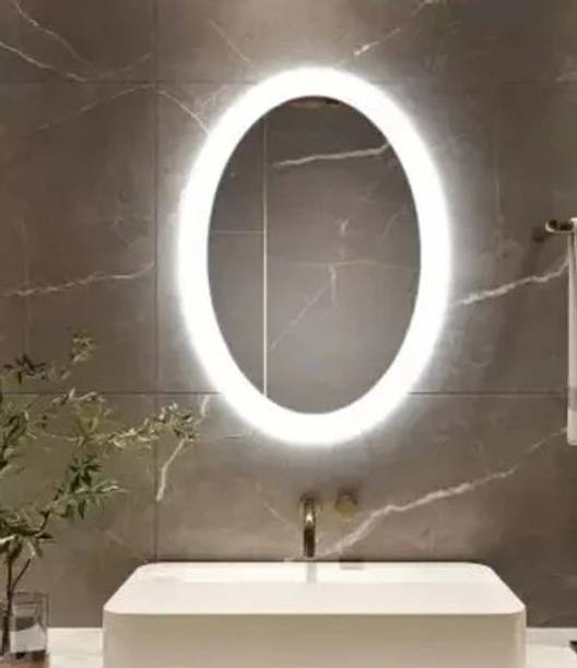 LUPPRA 12x18 Inch Oval Led Light Wall Decor Makeup Room Decorative Mirror