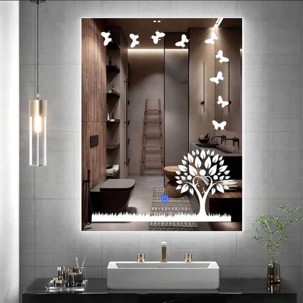 MERKEZI ART MA18 Led Mirror For Wall, Bathroom, Living Room, 3 In 1 Color, 18 x 24 Inch Lighted Mirror