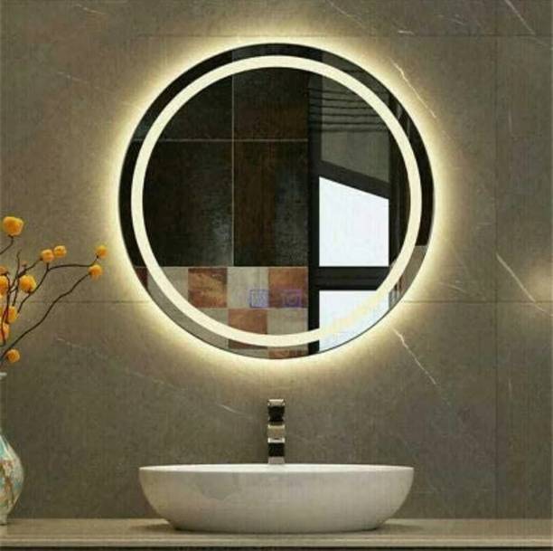 JOZIBA _04 Triple light Led Round Mirror(24x24 Inch) Decorative Mirror
