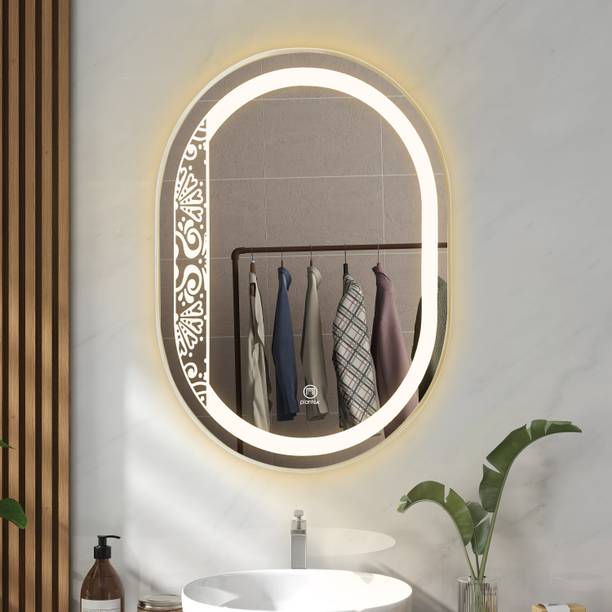 Plantex LED Bathroom Mirror with 3 Tone/Designer Mirror for Living Room/Bedroom(18X24In) Lighted Mirror