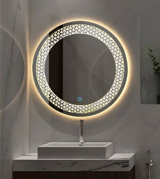 Lavish store Designer LED Mirror with Touch Sensor,Warm/Natural/White Light Modes, Lighted Mirror