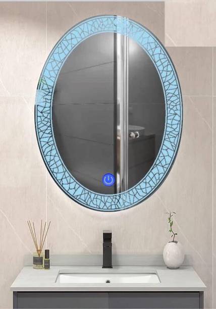 MERKEZI ART Led Mirror For Wall, Bathroom, Living Room, 3 In 1 Color, 24 x 18 Inch MB02 Lighted Mirror