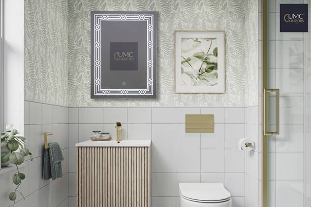 UMC Glass Led Bathroom Mirror Wall-Mounted Anti-Fog Mirror Adjustable Light Led Bathroom Mirror