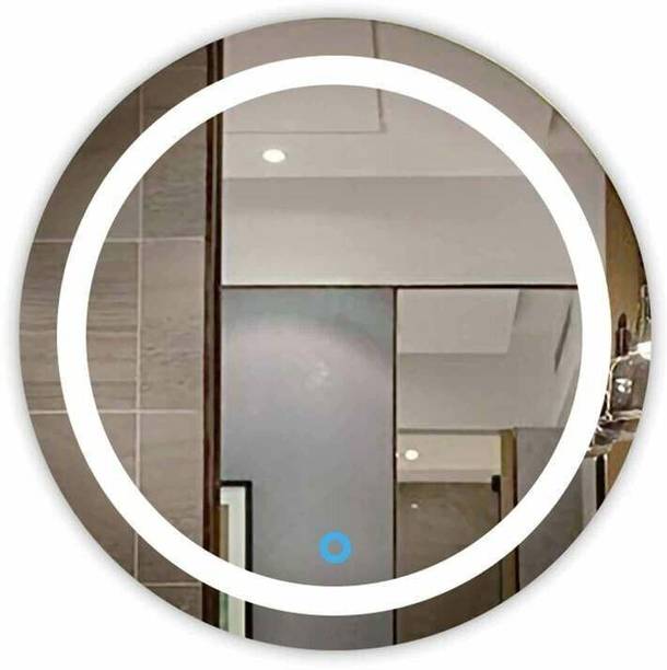 PRINCE ART 21x21 Inch LED Wall Mirror Glass with Touch Sensor Lights for Home Decor HA30 Bathroom Mirror