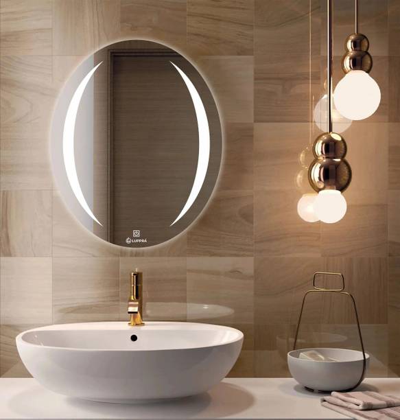 LUPPRA Oval Wall Mounting Mirror with Light 18X24 inch Bathroom Mirror