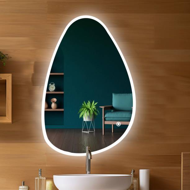 Sunsyze Premium LED Mirror for Bathroom(18x24 Inch) Mirror With Light (3 Colour Option) Decorative Mirror