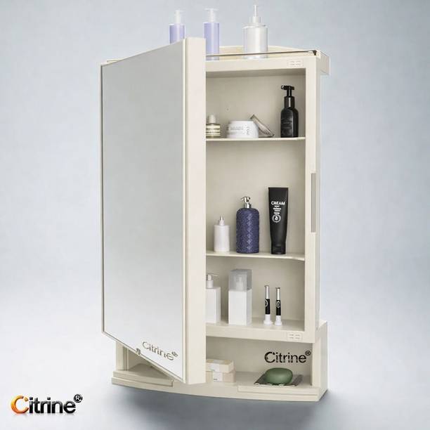 Citrine trong and Heavy Rich Look Storage Cabinet Bathroom Mirror