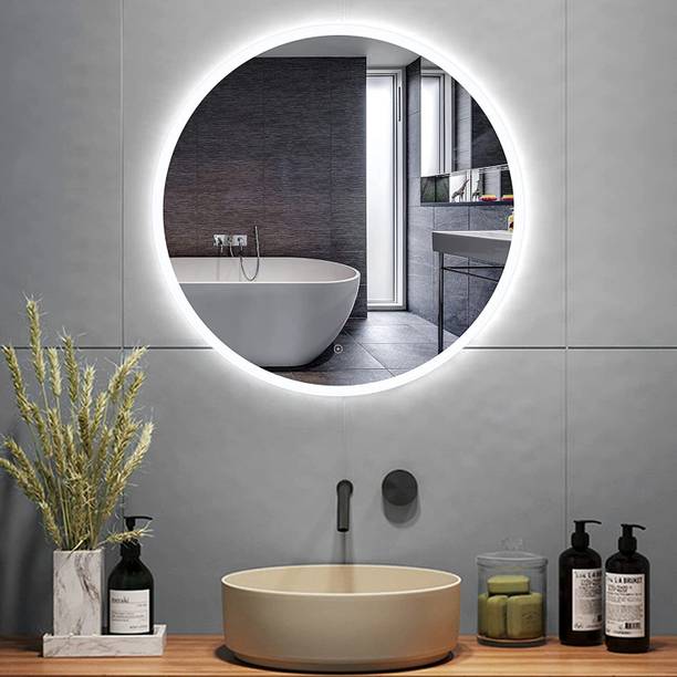 Khushi Decors Led Mirror with Light Bathroom Wall Decor 
Makeup Room 21x21 Inch LT2 Bathroom Mirror