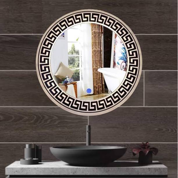 MERKEZI ART Led Mirror For Wall, Bathroom, Living Room, 3 In 1 Color, 24 x 24 Inch MC06 Lighted Mirror