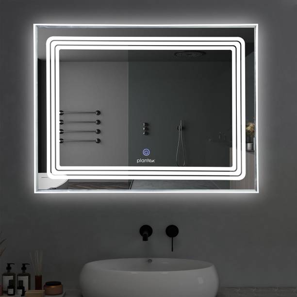 Impulse by Plantex LED Designer Mirror 3 Tone White Light/Natural/Light/Warm/Light-(18x24 inch) Lighted Mirror