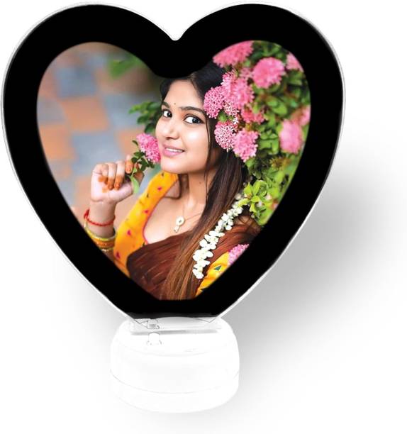 hydesh Magic Mirror Photo Frame with Light Photos Lighted Mirror