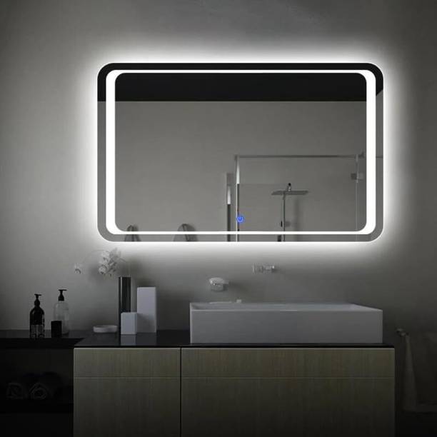 MERKEZI ART MA24 Led Mirror For Wall, Bathroom, Living Room, 3 In 1 Color, 18 x 24 Inch Lighted Mirror