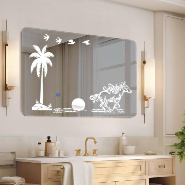 kaevion 24x16 inch 3 in 1 LED lighted Wall Mounted Mirror, Dimmable Vanity Mirror Lighted Mirror