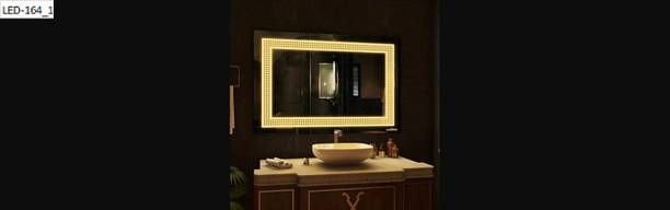 quality glass Bathroom LED Mirror with Touch Sensor 3 Light Effects Glass(18x30Inch) Lighted Mirror