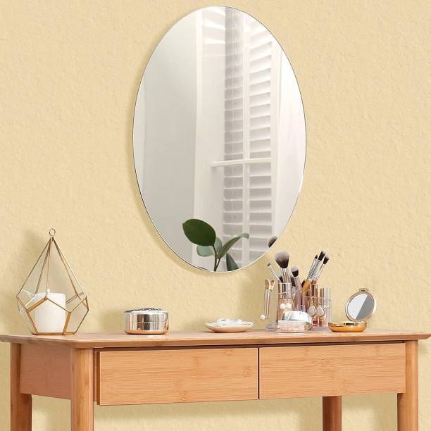 ARYAANSH Beautiful Decorative Wall Mirror for Living Room, Bathroom, Bedroom Brown Mirror Decorative Mirror