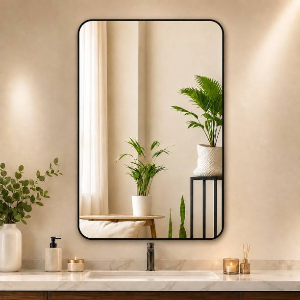 LUPPRA 12 × 18 in Rectangle Frameless Wall Mirror Bathroom Mirror Bathroom Mirror