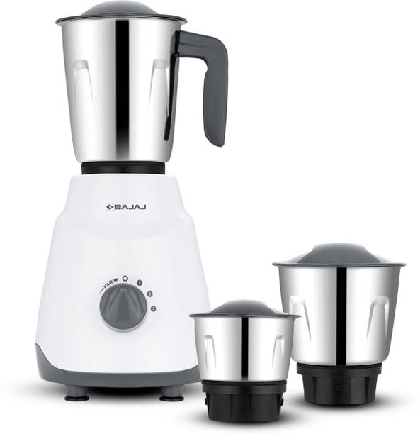 BAJAJ 410579 3 500 W Juicer Mixer Grinder (3 Jars, white/grey)