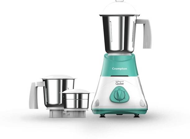 Crompton QUBE 750X Mixer Grinder with MaxiGrind with 5 year warranty qube 750 Mixer Grinder (3 Jars, White, Green)