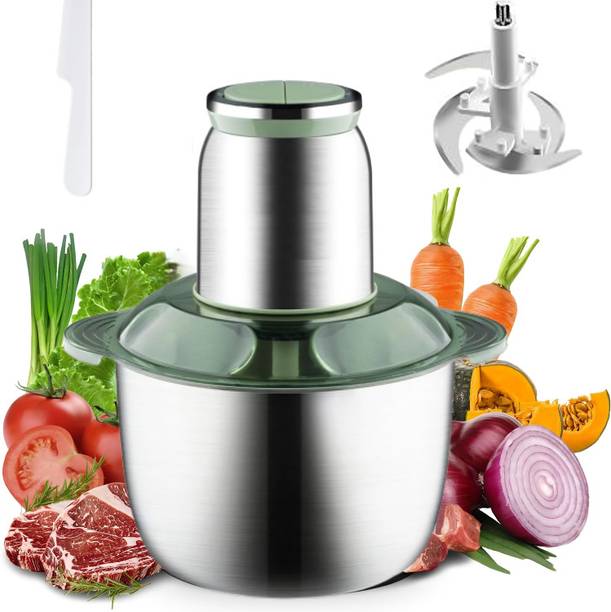 BIYALI Electric Meat Grinder 2L– 2 Speed Modes – Meat,Vegetables,Slicer Garlic Dicer 220 W Mixer Grinder