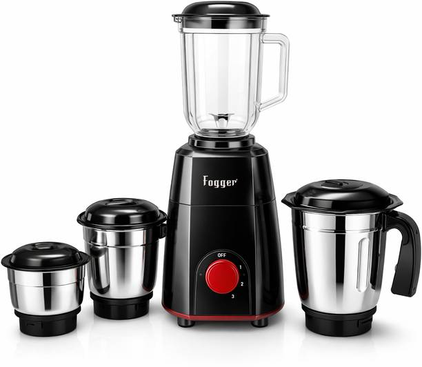 Fogger 4 Jars (1 Transparent Jar+ 3 Stainless Steel Jar) 750 W Juicer Mixer Grinder