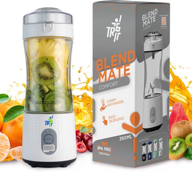TR6 Blendmate Comfort Portable Blender for Smoothies, Protein Shakes & Ice Crushing 200 W Juicer Mixer Grinder
