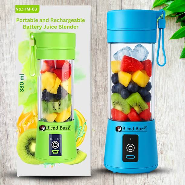 Blend Buzz Rechargeable Portable Juicer Blender USB Smoothie Maker Mini Grinder 40 W Mixer Blender