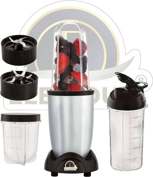 ELEGIOUS Silver-Black, Power Consumption : W - 500, Total Jars : 03 500 W Mixer Grinder