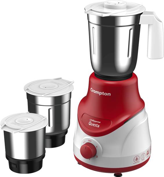 Crompton Questa Mixer Grinder ACGM-QUESTA500W3J 500 Mixer Grinder (3 Jars, Red)