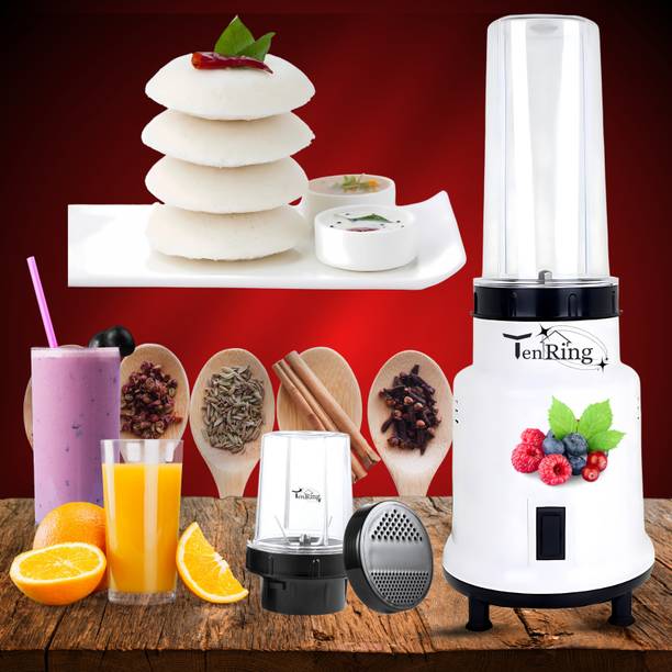 Tenring Blades & 2 Jars | Powerful Personal Blender for Protein Shakes, Chutneys & More 550 W Juicer Mixer Grinder