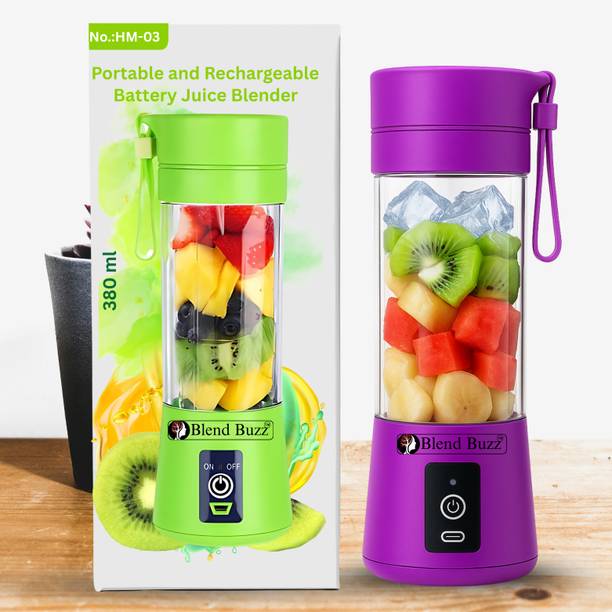 Blend Buzz Portable Rechargeable Juicer Blender USB Smoothie Maker Protein Shake 40 W Mixer Blender