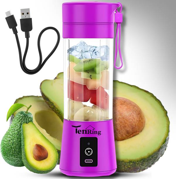 Tenring USB Portable Blender 380ml – Rechargeable Personal Smoothie Maker, 6 Blades 150 W Mixer Blender