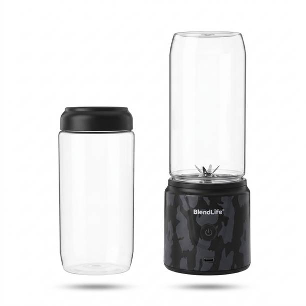 BlendLife 32-Blade Portable Blender Juicer Grinder 420ml 2000mAh Rechargeable + Extra Jar 150 W Juicer Mixer Grinder