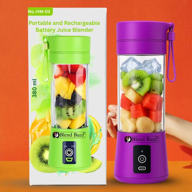 Blend Buzz USB Portable Juicer Blender Rechargeable Juice Maker Mini Fruit Mixer 40 W Mixer Blender