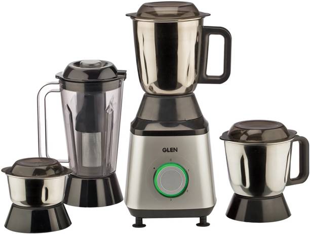 Glen Powerful 750W motor food grade 304 Stainless steel blades 750 W Mixer Grinder Mixer Grinder 100% Copper Motor 1 Transparent Jar with fruit filter
