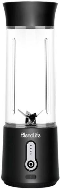 BlendLife Plus Portable Blender For Juices, Shakes,230watt & 4000mah Battery, 500ml Inbuilt Jar 230 Juicer Mixer Grinder (1 Jar, Black)