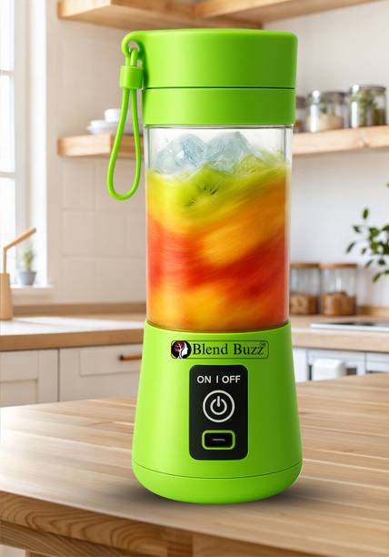 Blend Buzz Rechargeable Battery, 6 Blades, Travel Smoothie Maker for Juices, Protein Shakes 150 W Mixer Blender