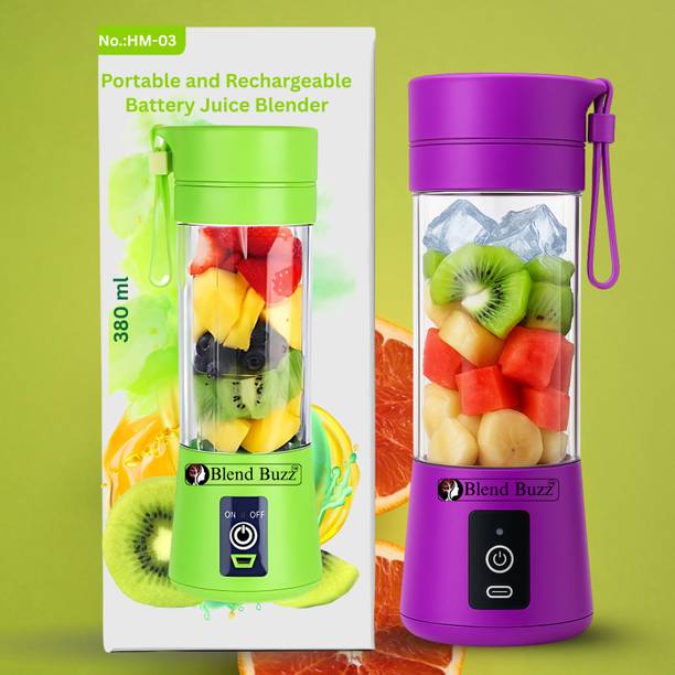 Blend Buzz Portable Rechargeable Juicer Blender USB Smoothie Maker Protein Shake 40 W Mixer Blender