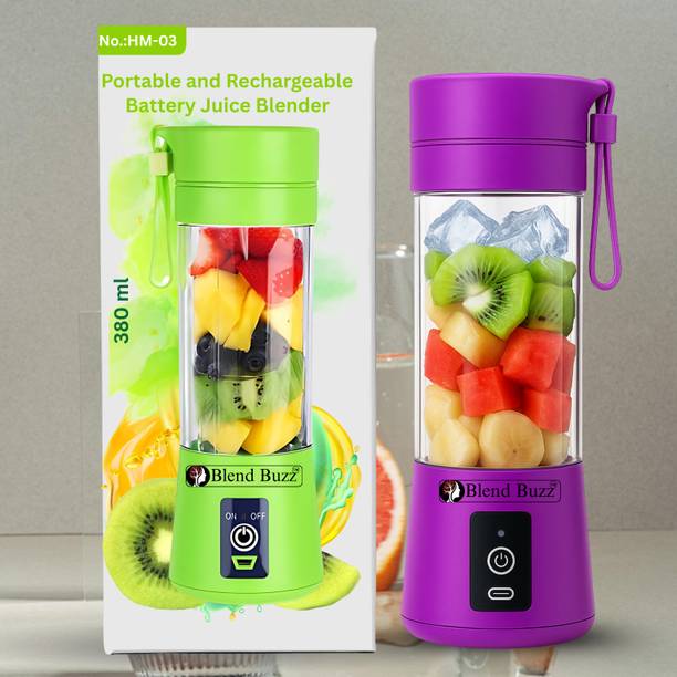 Blend Buzz Portable Rechargeable Juicer Blender USB Smoothie Maker Protein Shake 40 W Mixer Blender